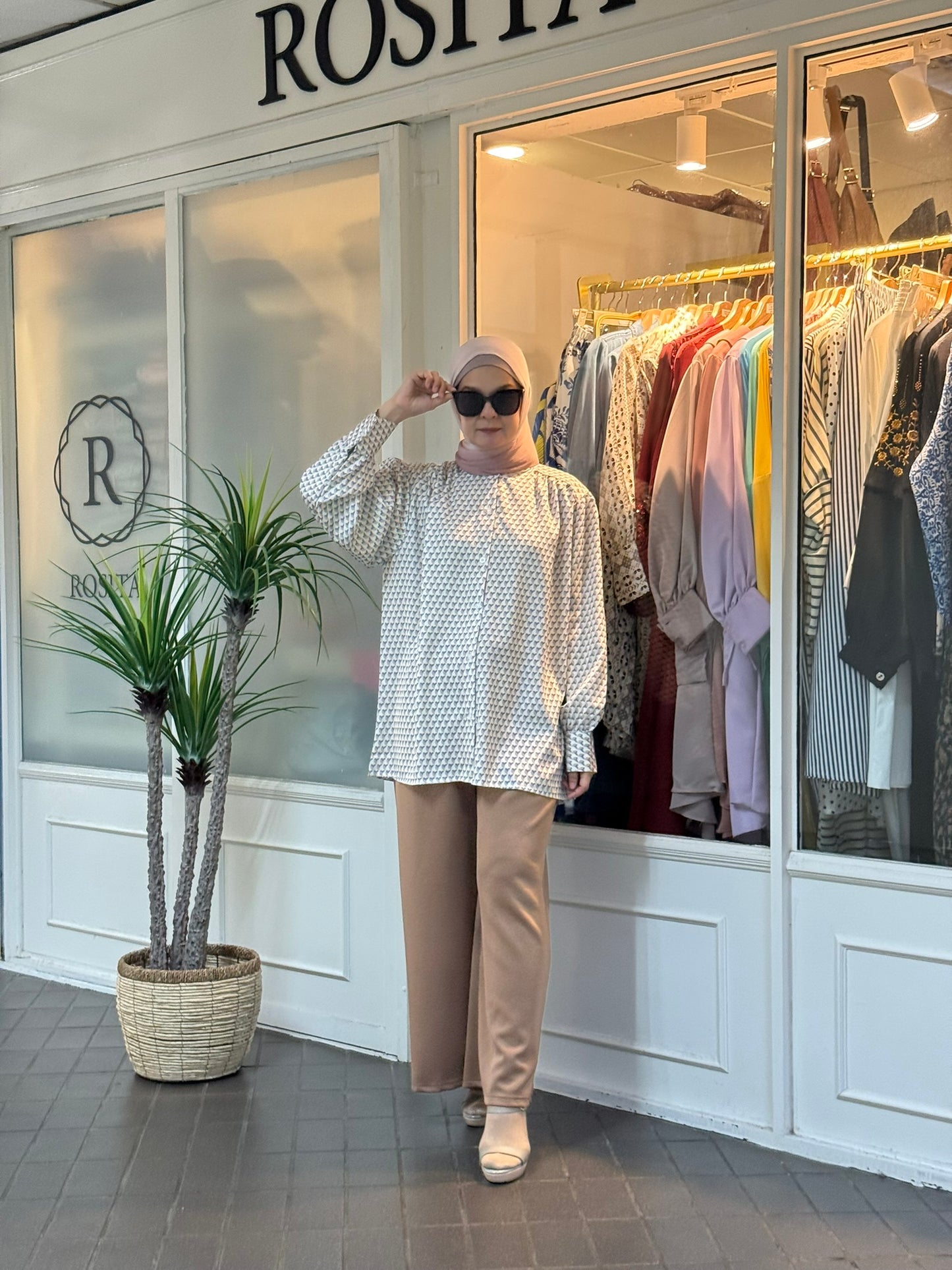 Lula Buttoned Down Blouse in Beige (NEW!)