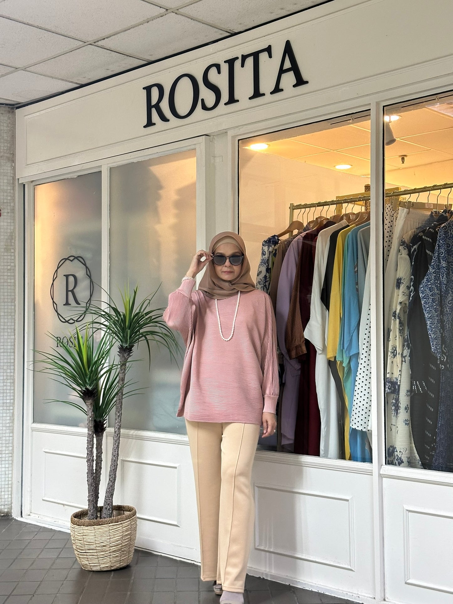 Meera Petite Scuba Pants in Beige (NEW!)