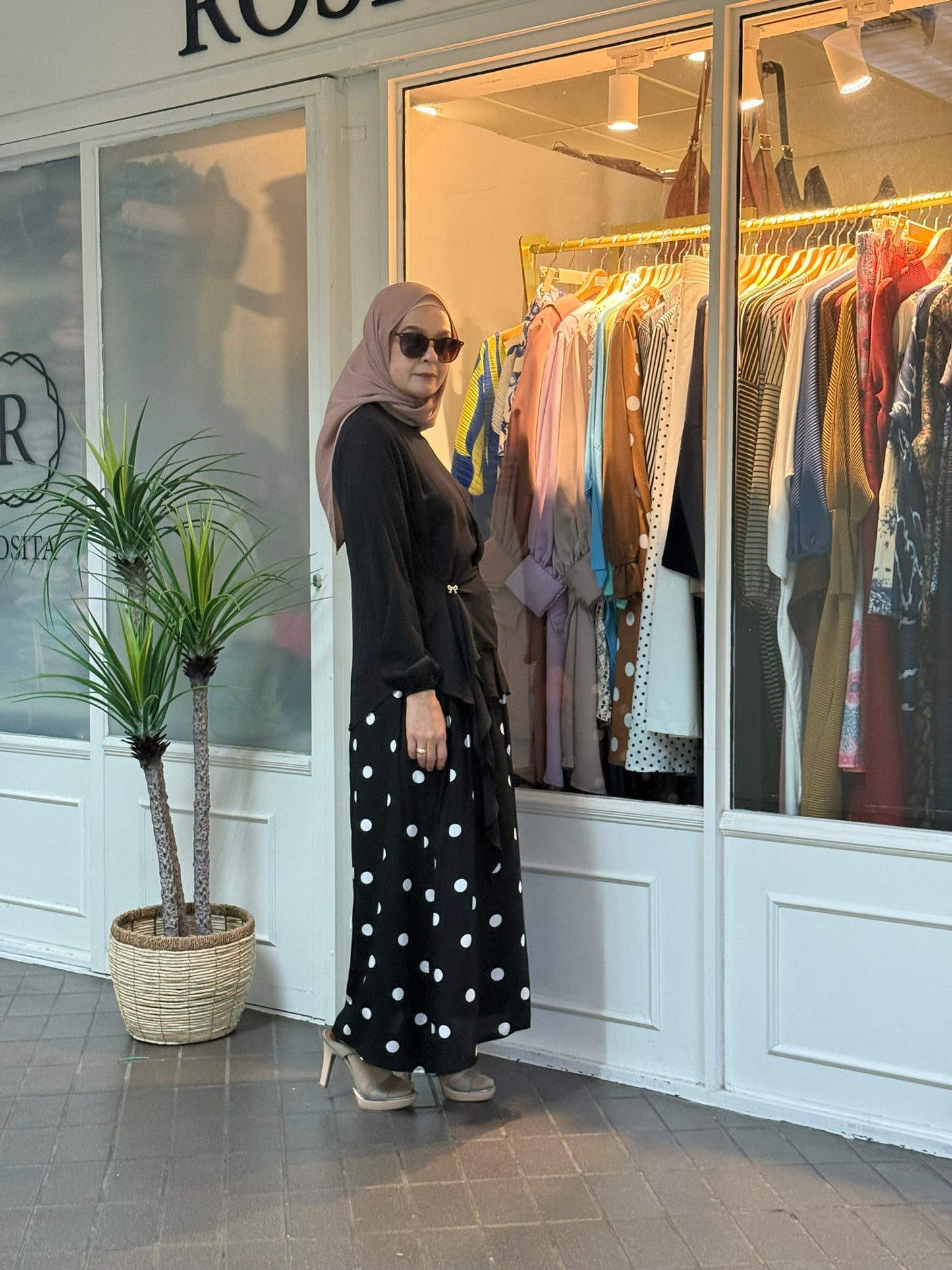 Emma Polka Dot Co-Ord Set in Black (Big Polkadot) (NEW!)