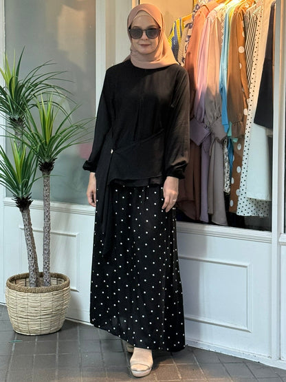Emma Polka Dot Co-Ord Set in Black (Small Polkadot) (NEW!)