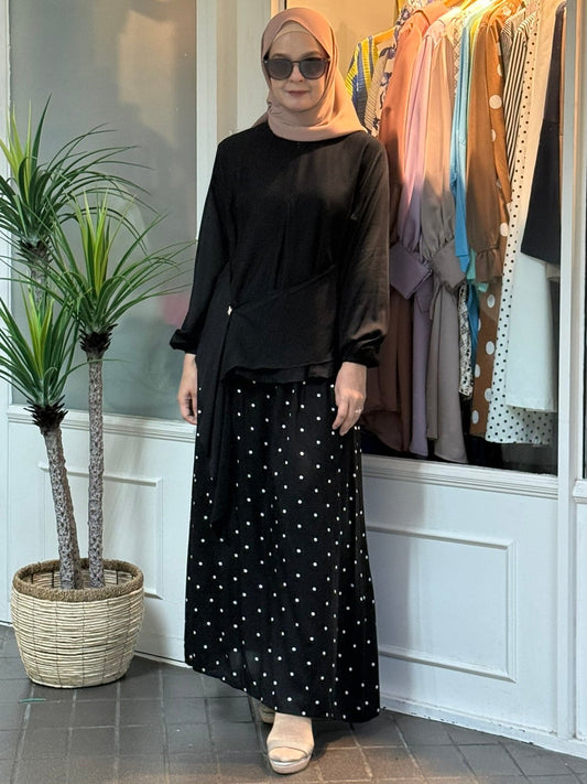Emma Polka Dot Co-Ord Set in Black (Small Polkadot) (NEW!)