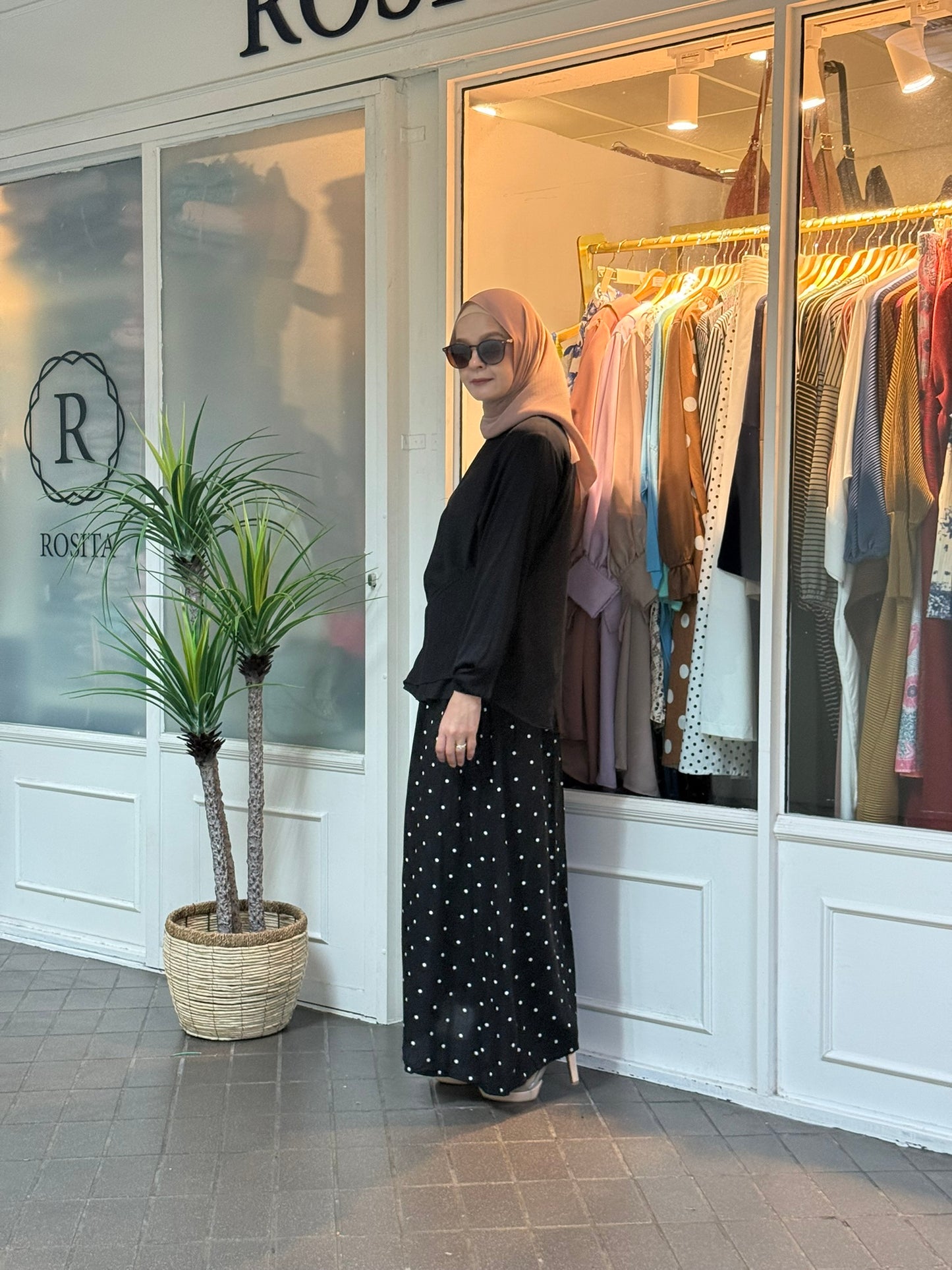 Emma Polka Dot Co-Ord Set in Black (Small Polkadot) (NEW!)