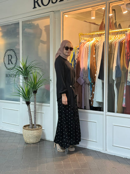 Emma Polka Dot Co-Ord Set in Black (Small Polkadot) (NEW!)
