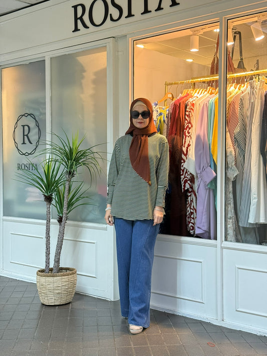 Amy Striped Top in Black (NEW!)