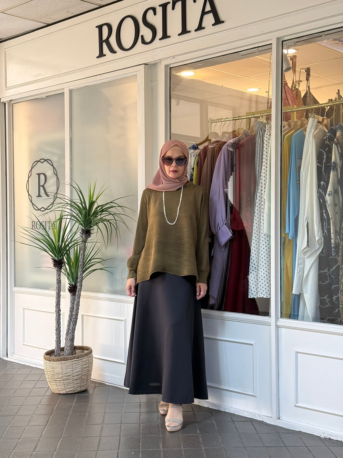 Sally A-Line Scuba Skirt in Black (NEW!)