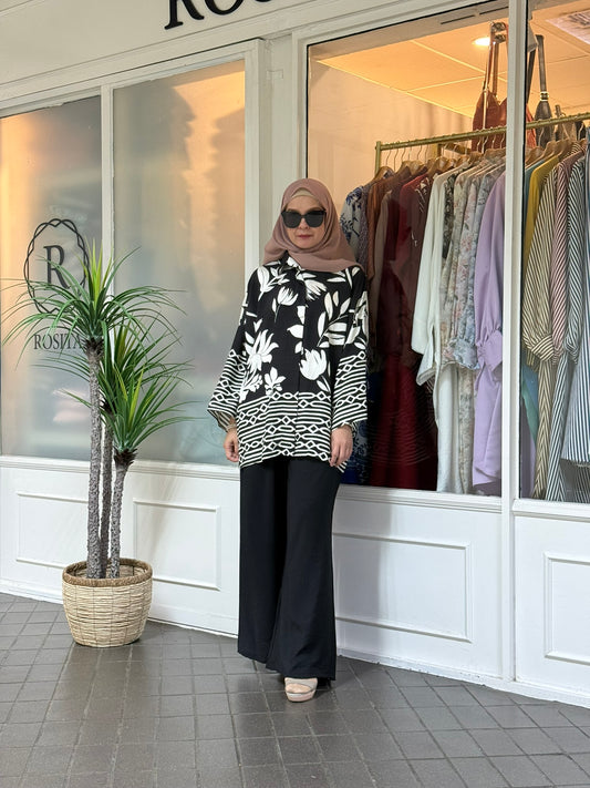 Raisa Pants Set in Floral Black (NEW!)