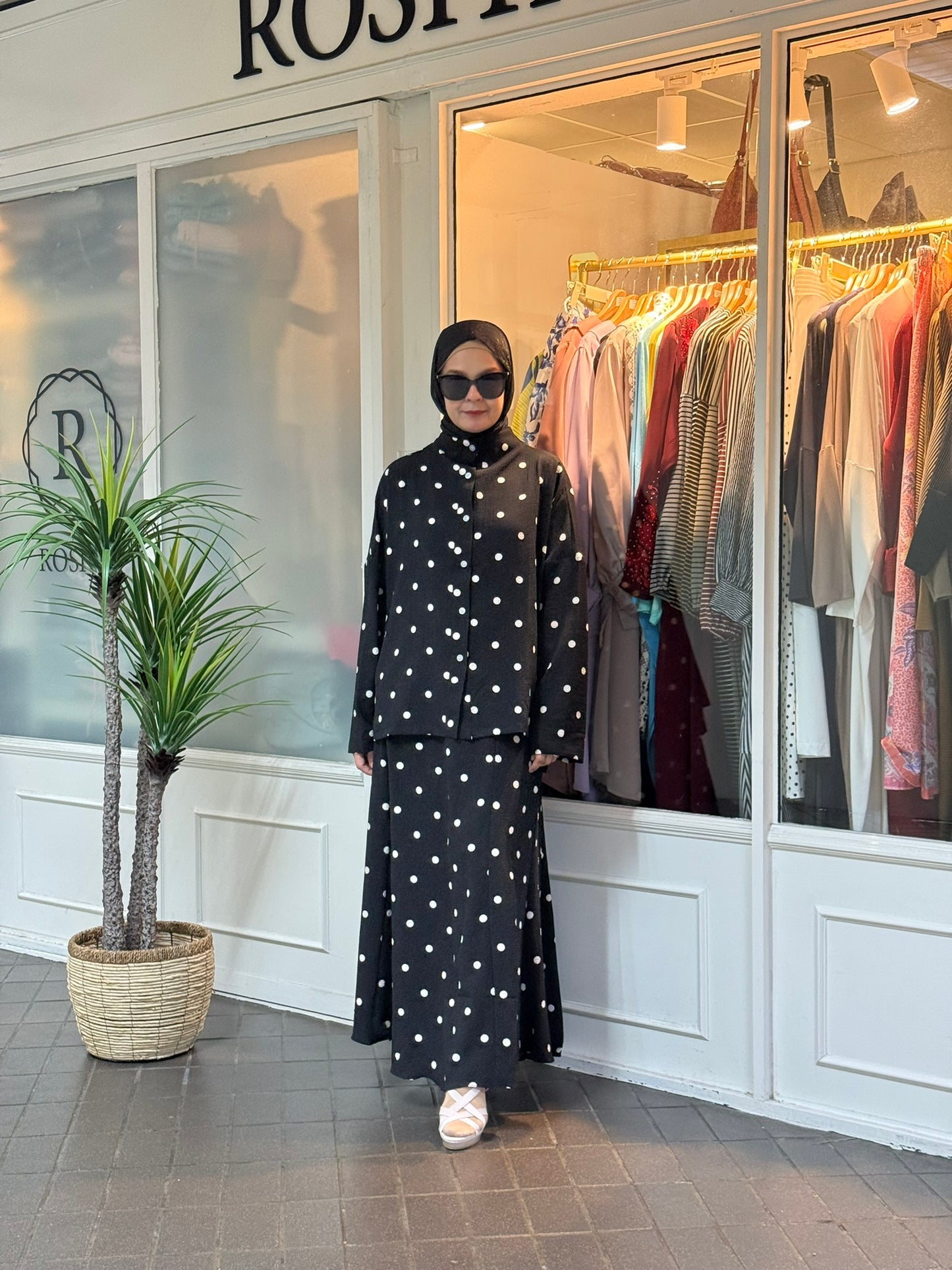 Jelita Polka Dot Co-Ord Set in Black (NEW!)