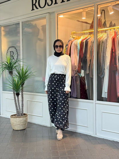 Hyda Balloon Polka Dot Pants in Black (NEW!)