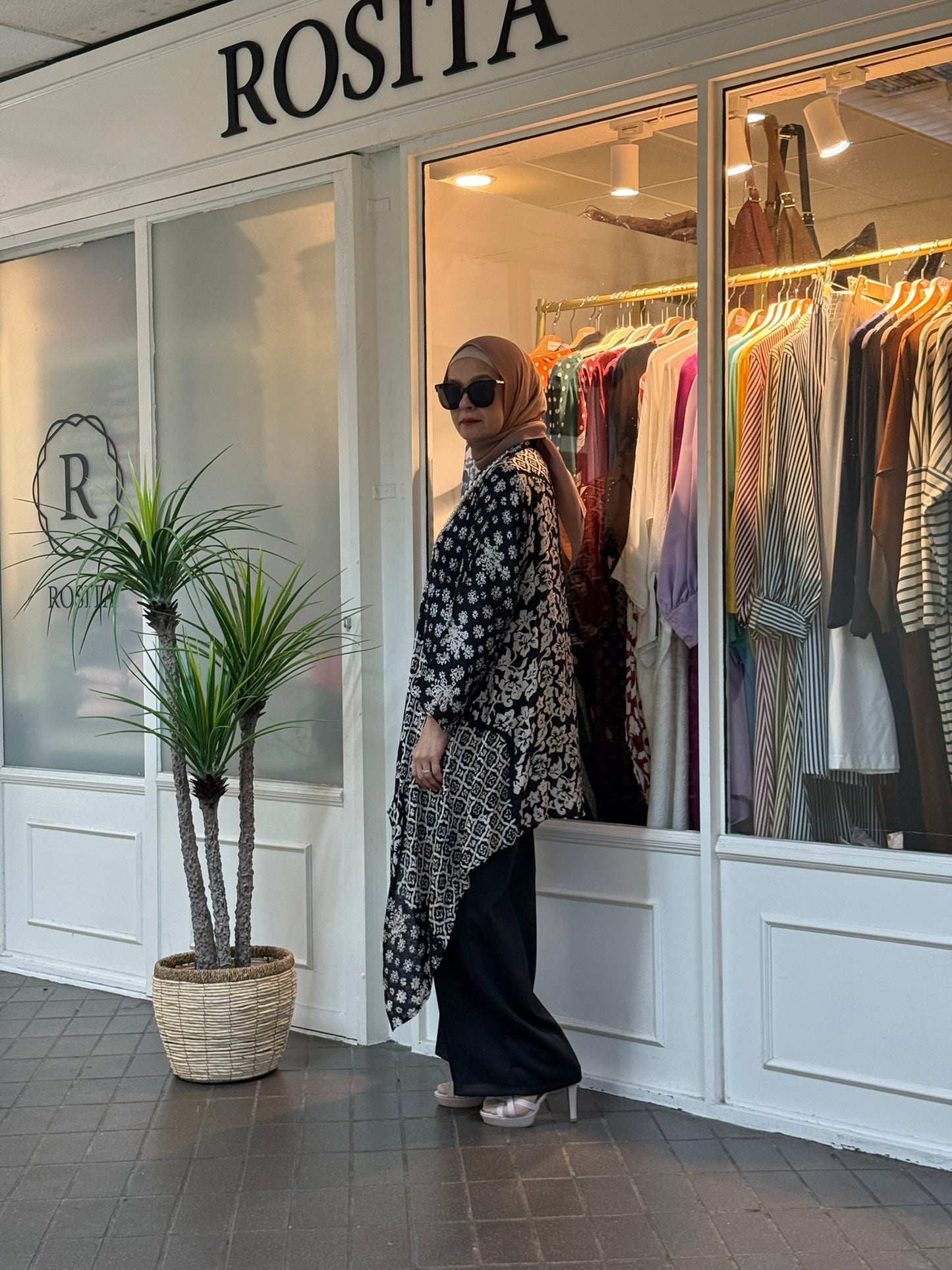 Miranda Batik Sutera Tunic in Black (NEW!)