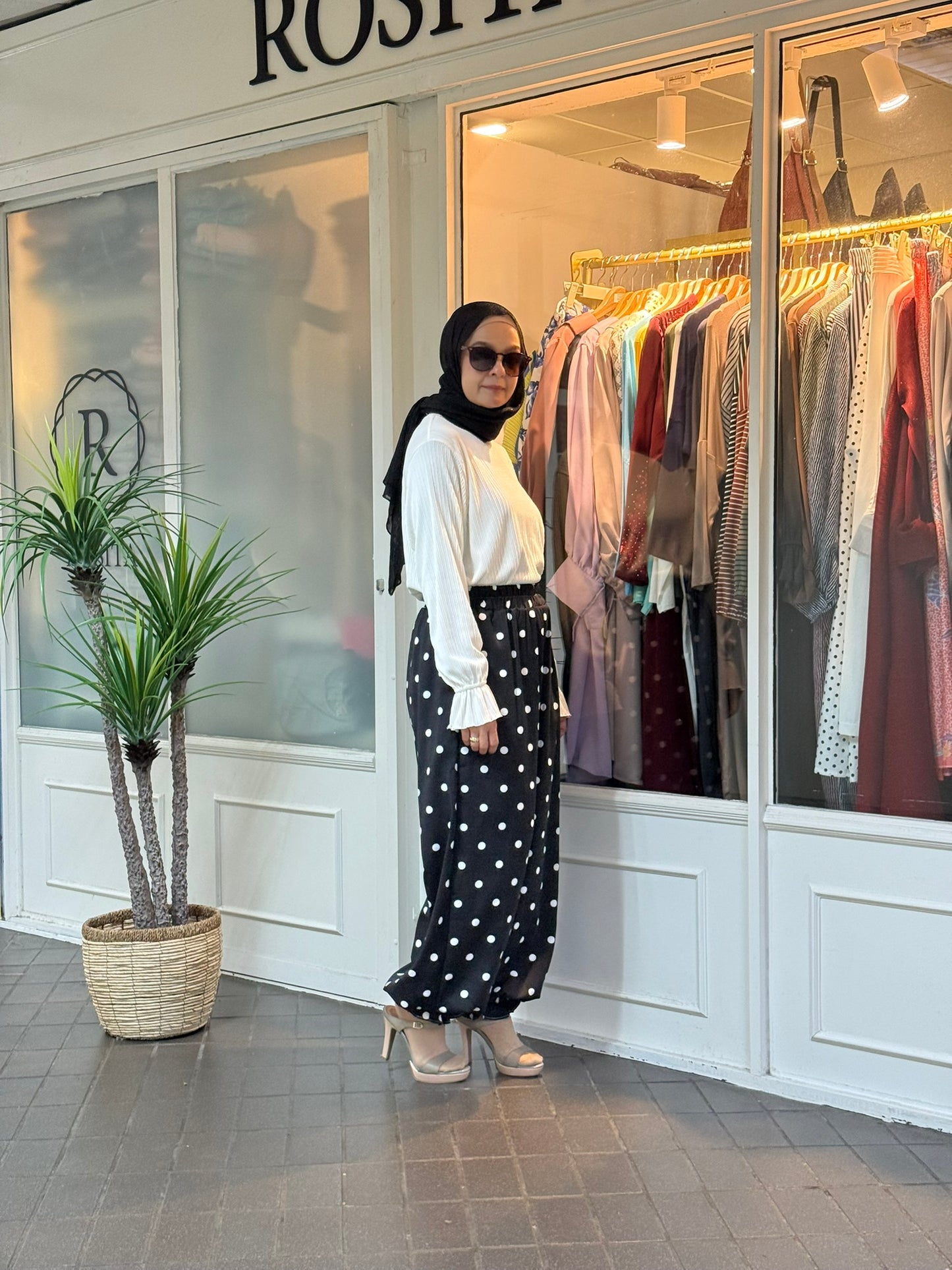 Hyda Balloon Polka Dot Pants in Black (NEW!)