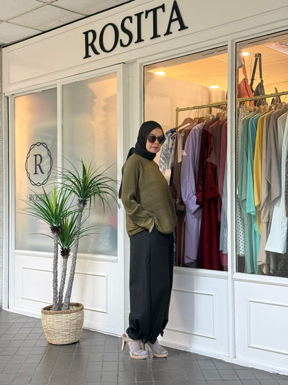 Naomi Drawstring Pants in Black (NEW!)