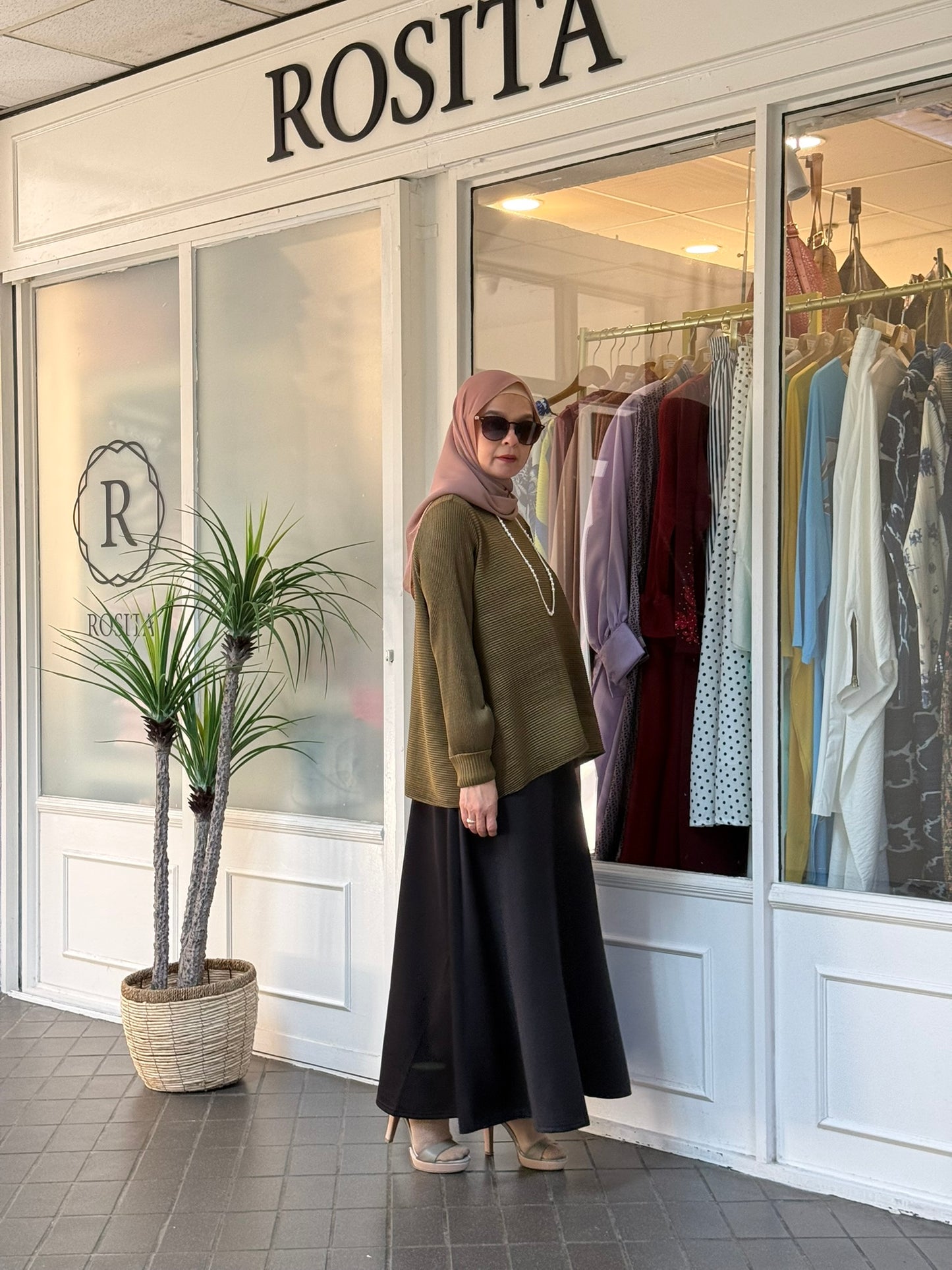 Sally A-Line Scuba Skirt in Black (NEW!)