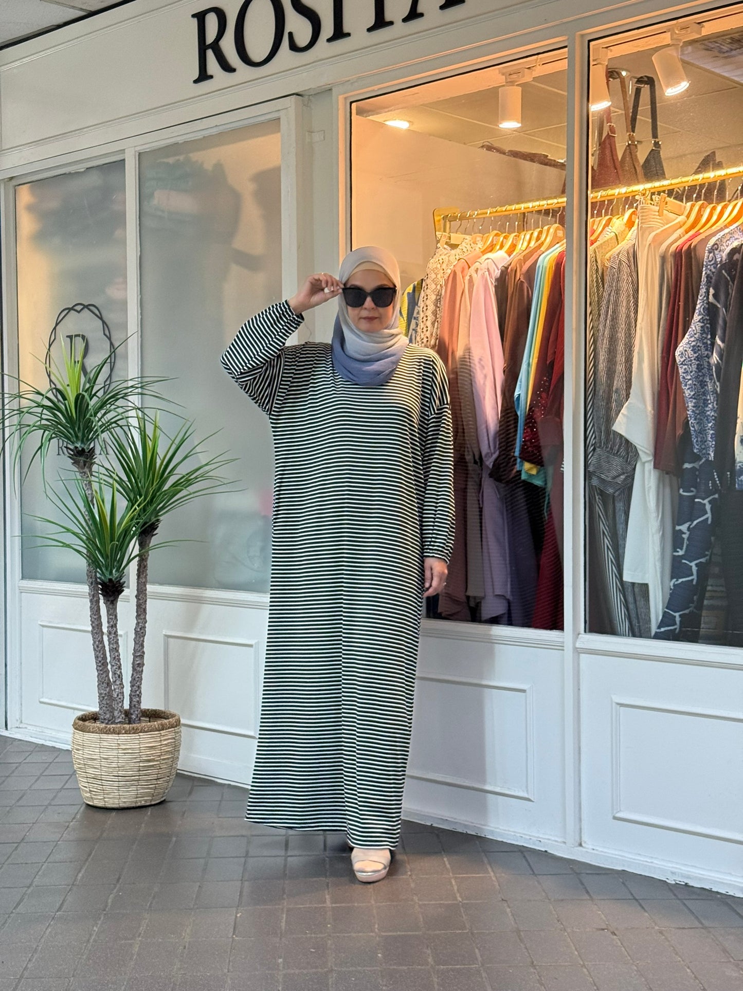 Mika Striped Dress in Black (NEW!)