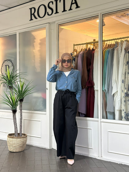 Suri Barrel Pants in Black (NEW!)