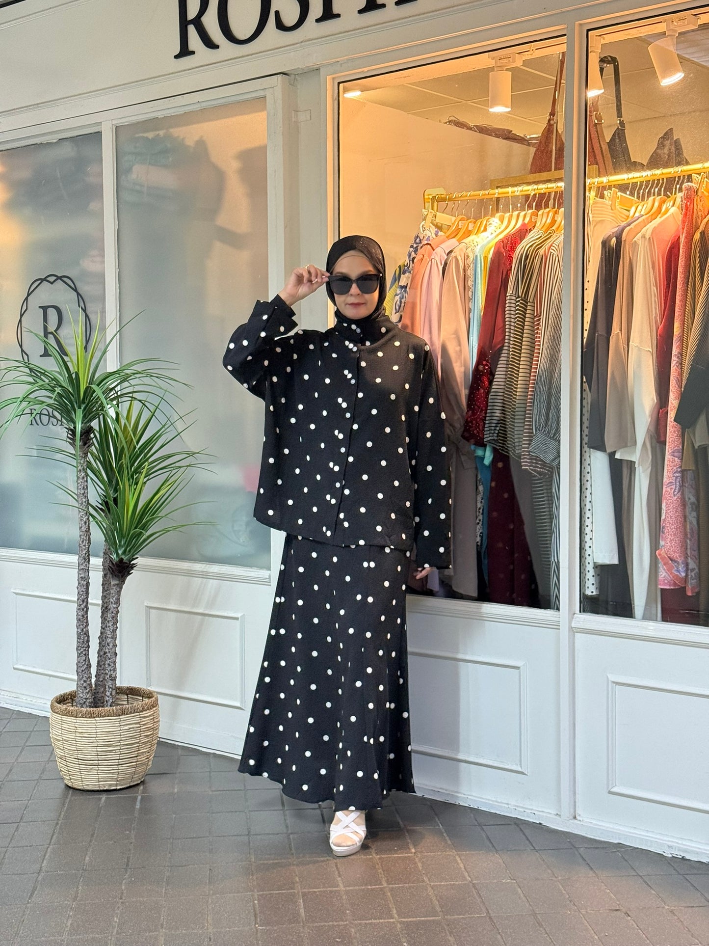 Jelita Polka Dot Co-Ord Set in Black (NEW!)