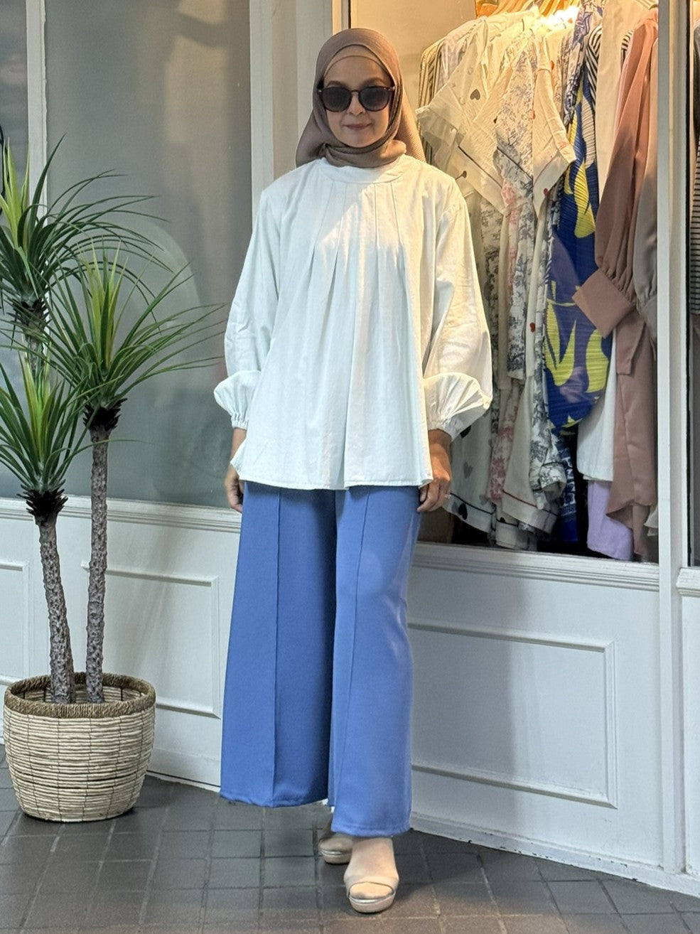 Faye Denim Top in Bleach (NEW!)