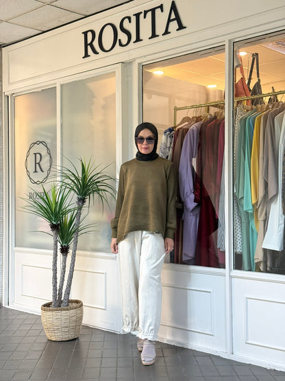 Naomi Drawstring Pants in Bone (NEW!)