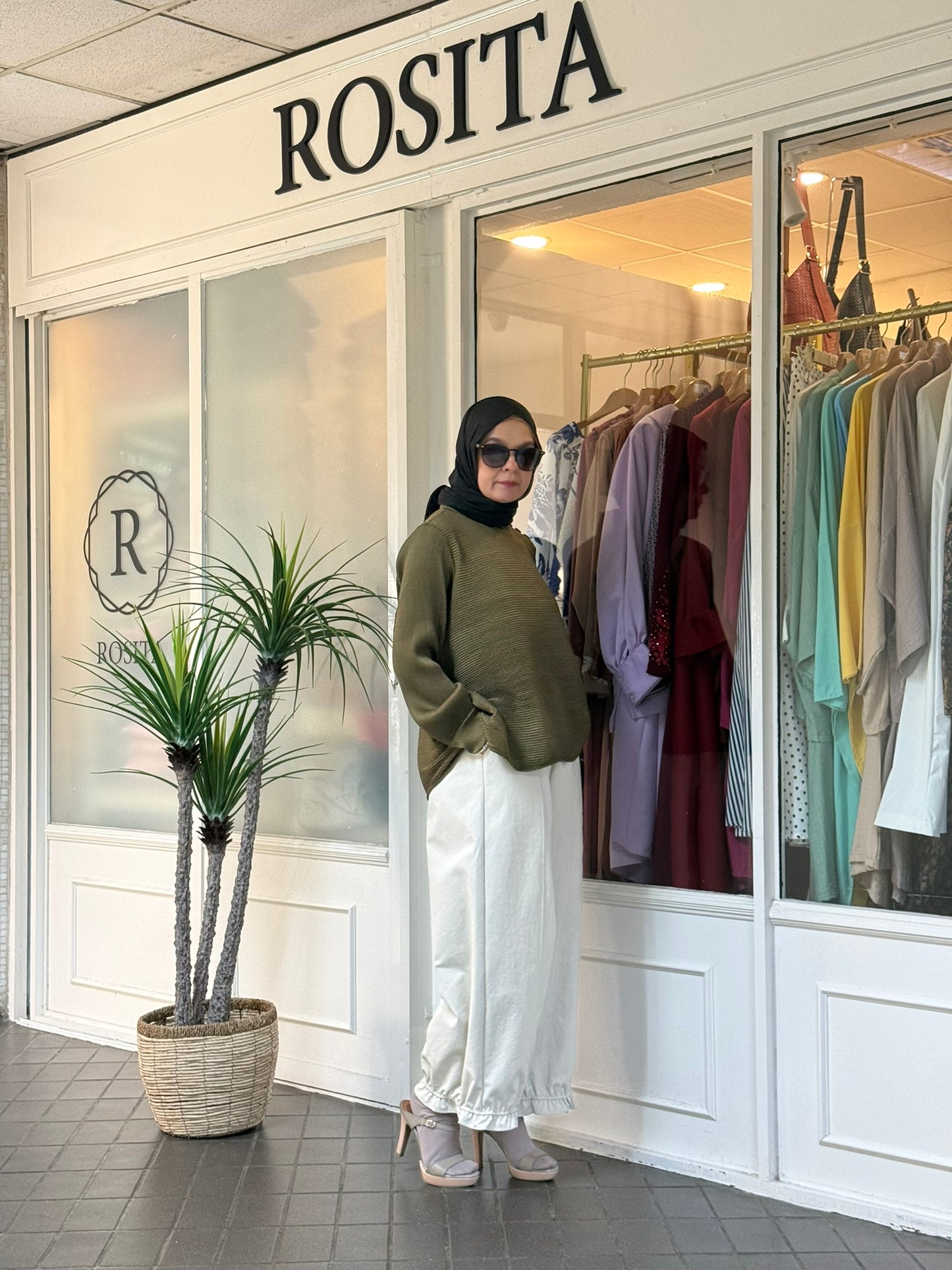 Naomi Drawstring Pants in Bone (NEW!)