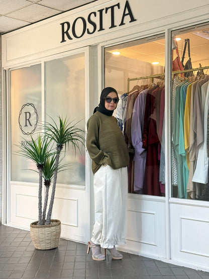 Naomi Drawstring Pants in Bone (NEW!)