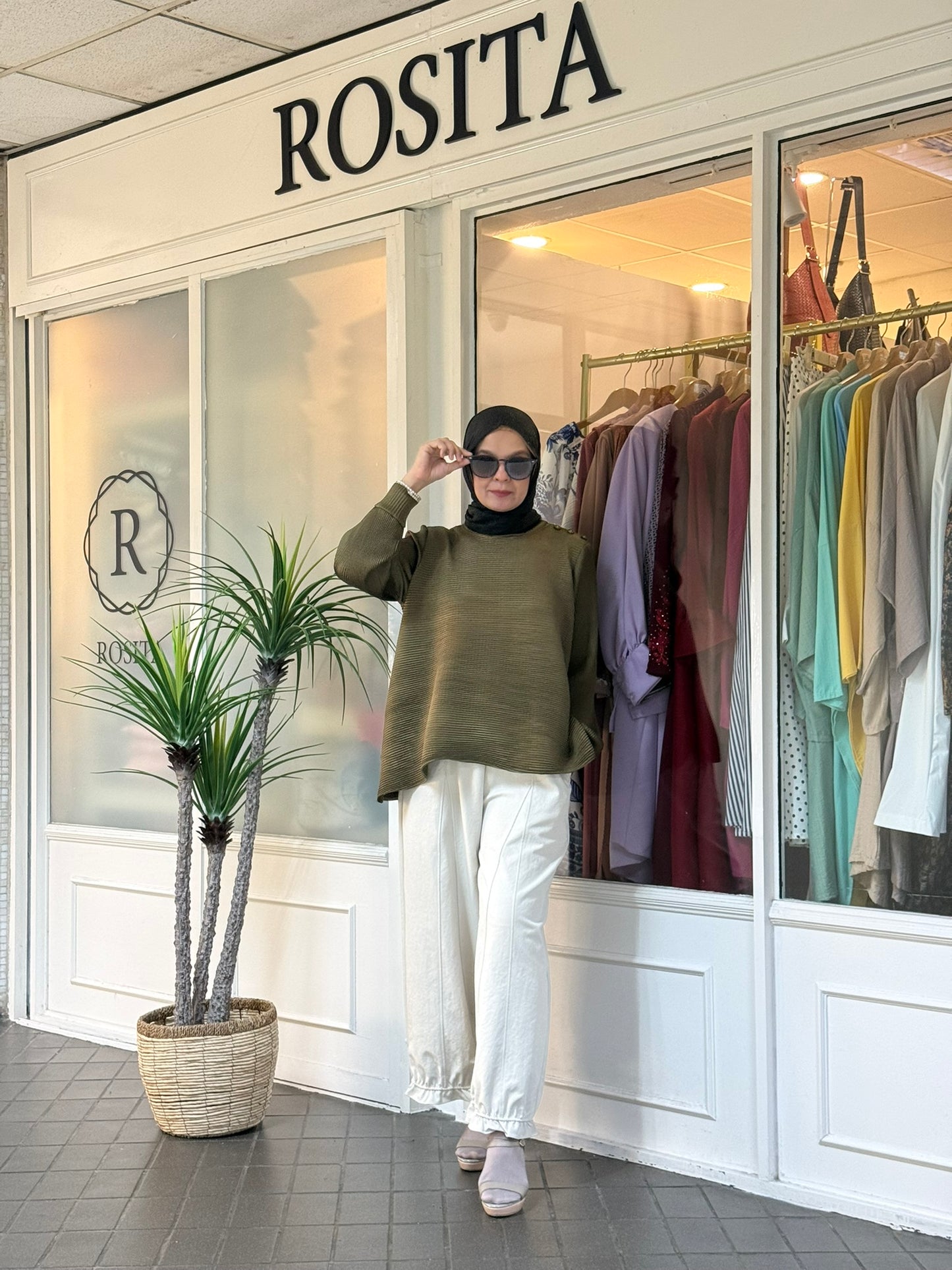 Naomi Drawstring Pants in Bone (NEW!)