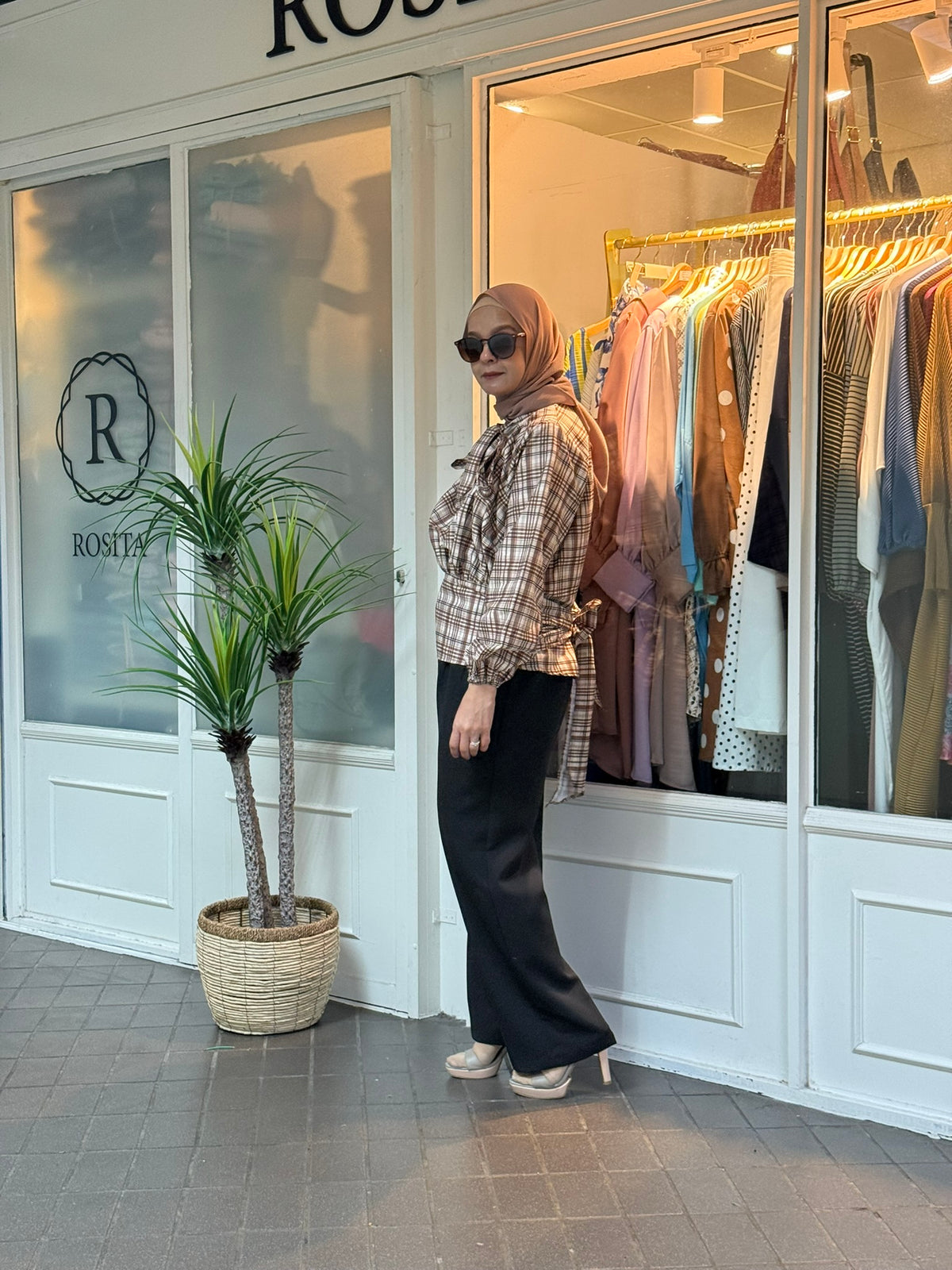 Hyojin Peplum Top in Brown (NEW!)