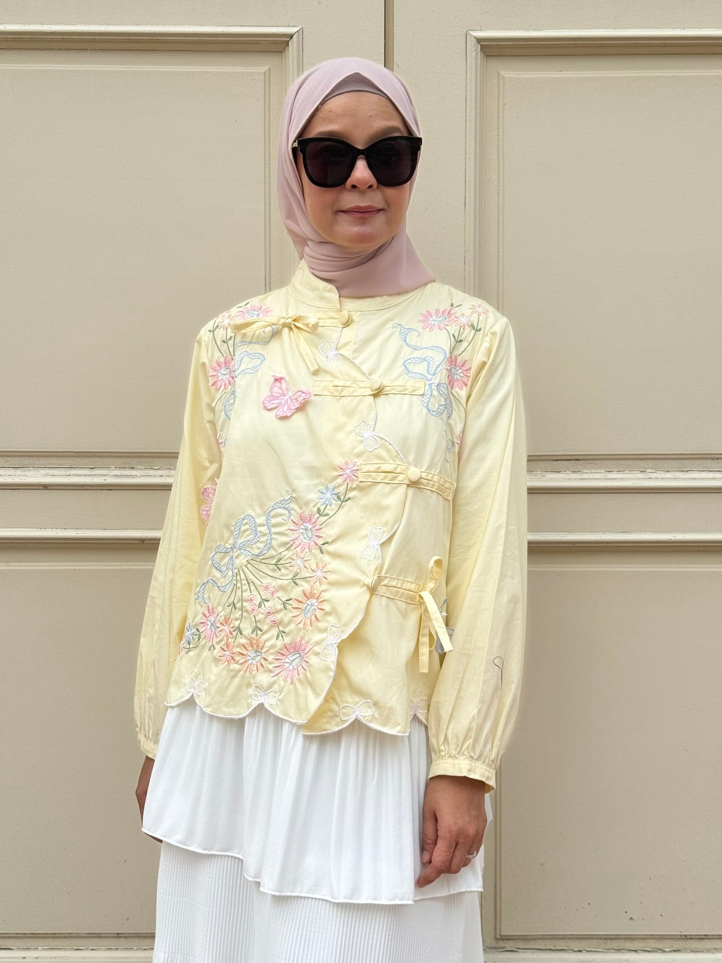 Lily Embroidery Blouse in Butter Yellow (NEW!)