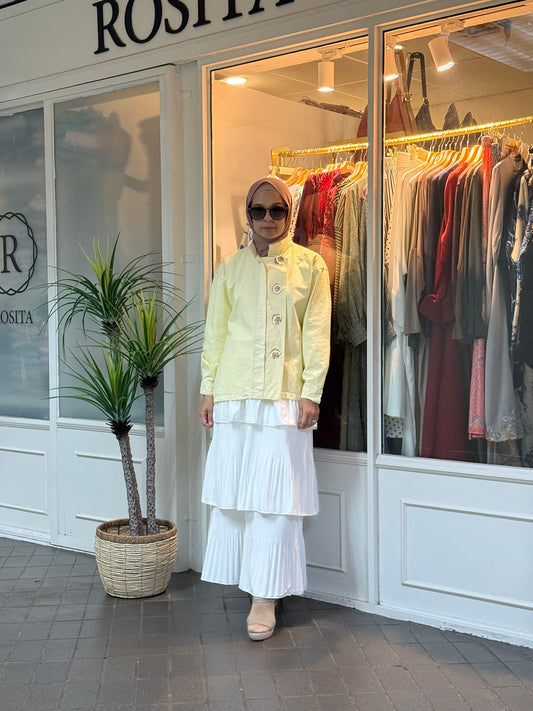 Anna Outerwear Top in Butter Yellow (NEW!)