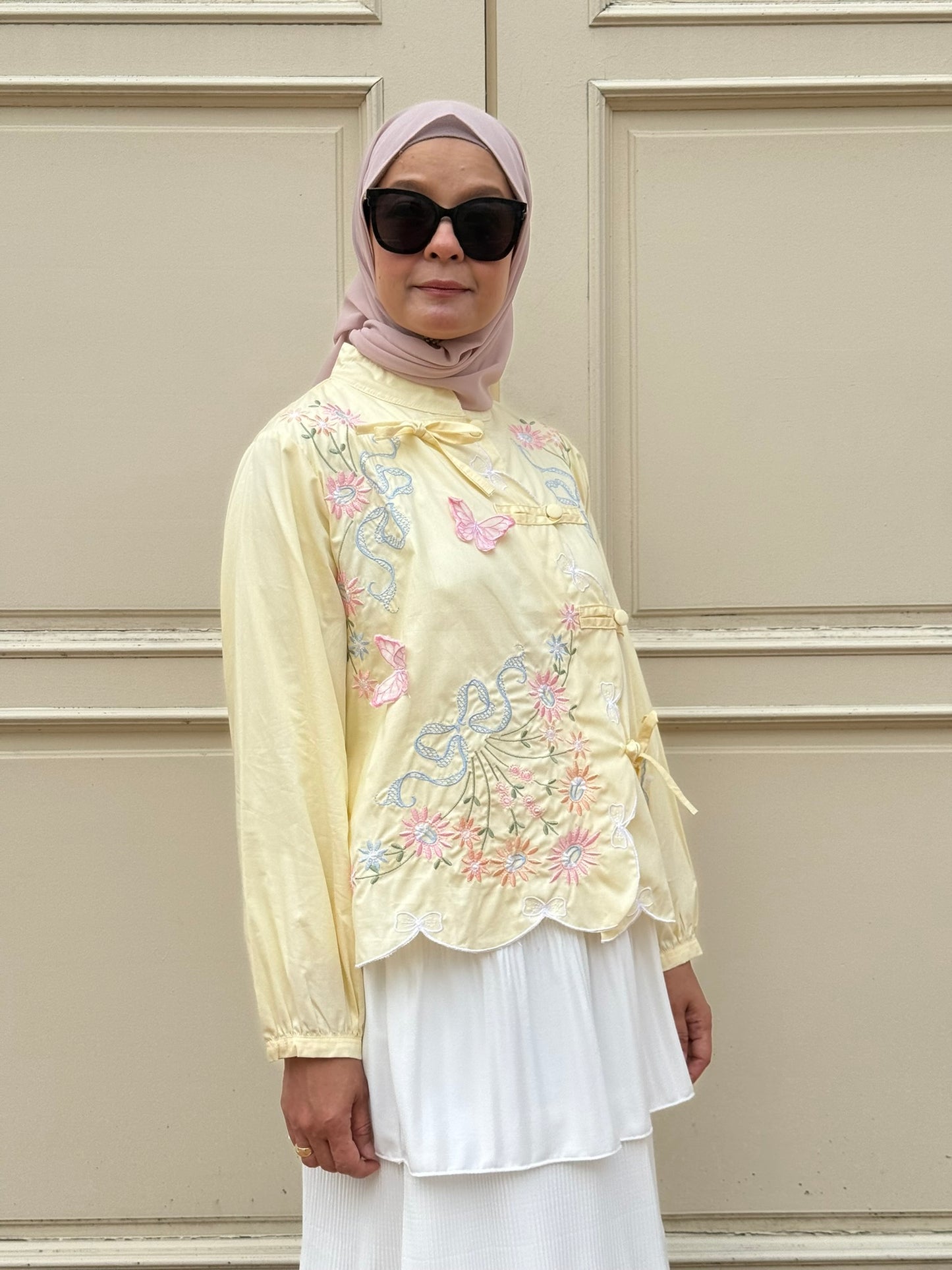 Lily Embroidery Blouse in Butter Yellow (NEW!)