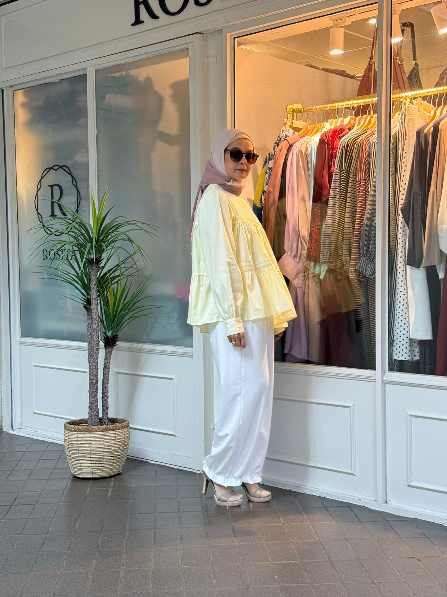 Lucy Asymmetrical Tiered Top in Butter Yellow (NEW!)
