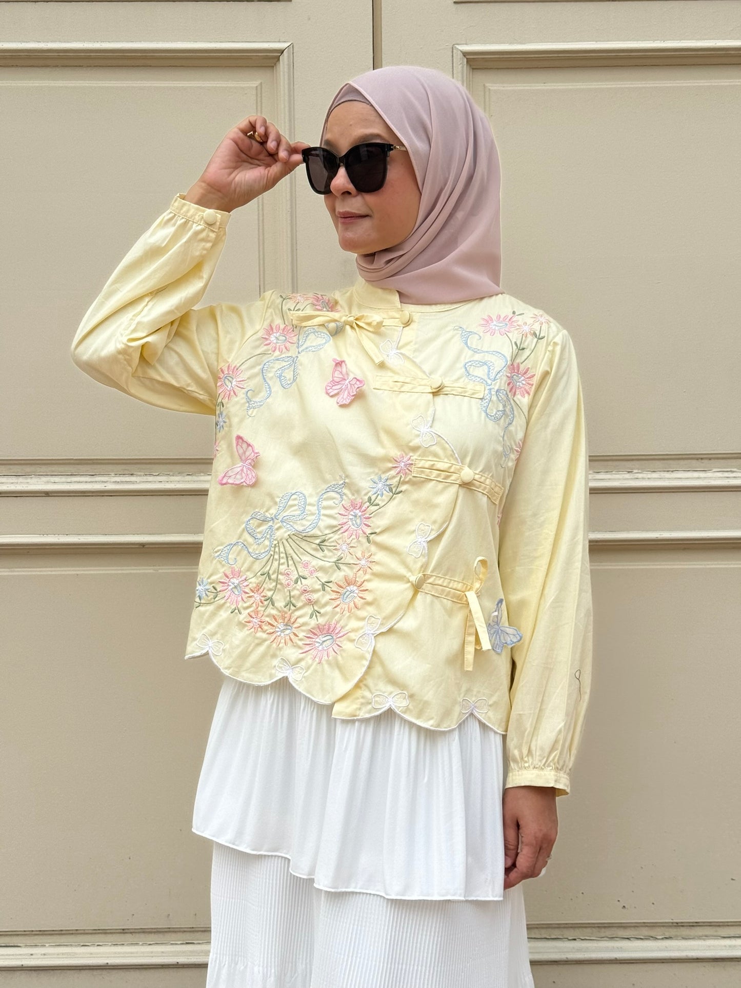 Lily Embroidery Blouse in Butter Yellow (NEW!)