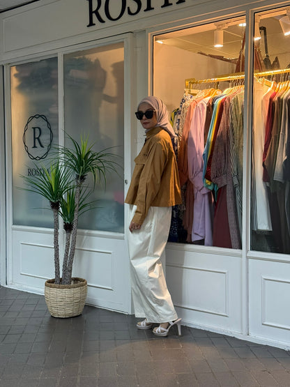 Daisy Crop Top in Camel (SALE!)