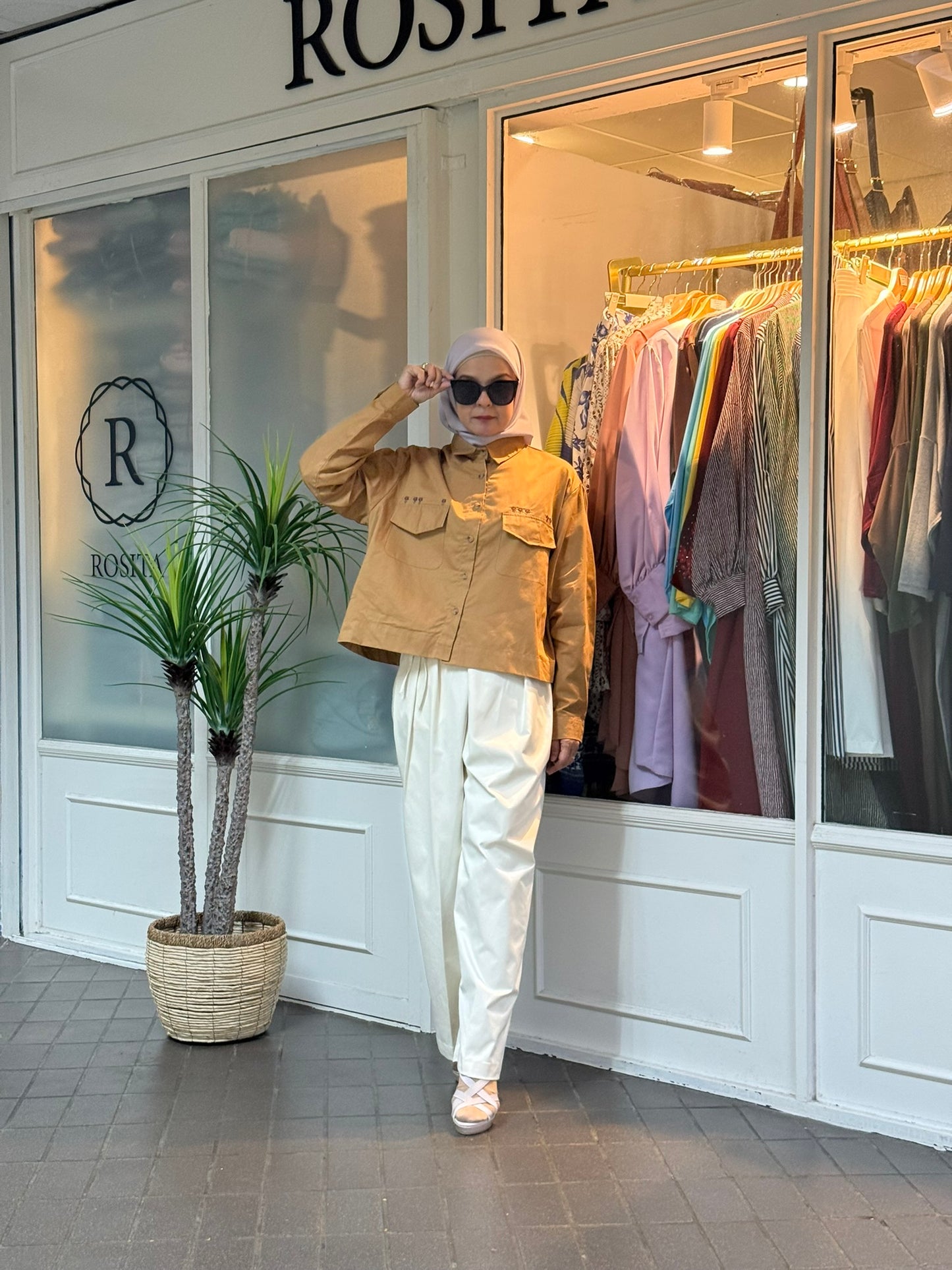 Daisy Crop Top in Camel (SALE!)