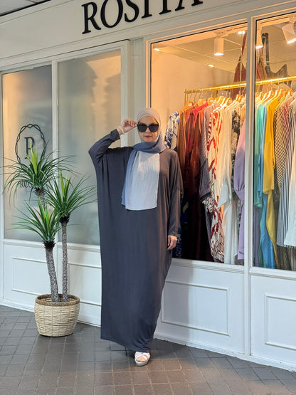 Alina Batwing Dress in Charcoal (NEW!)