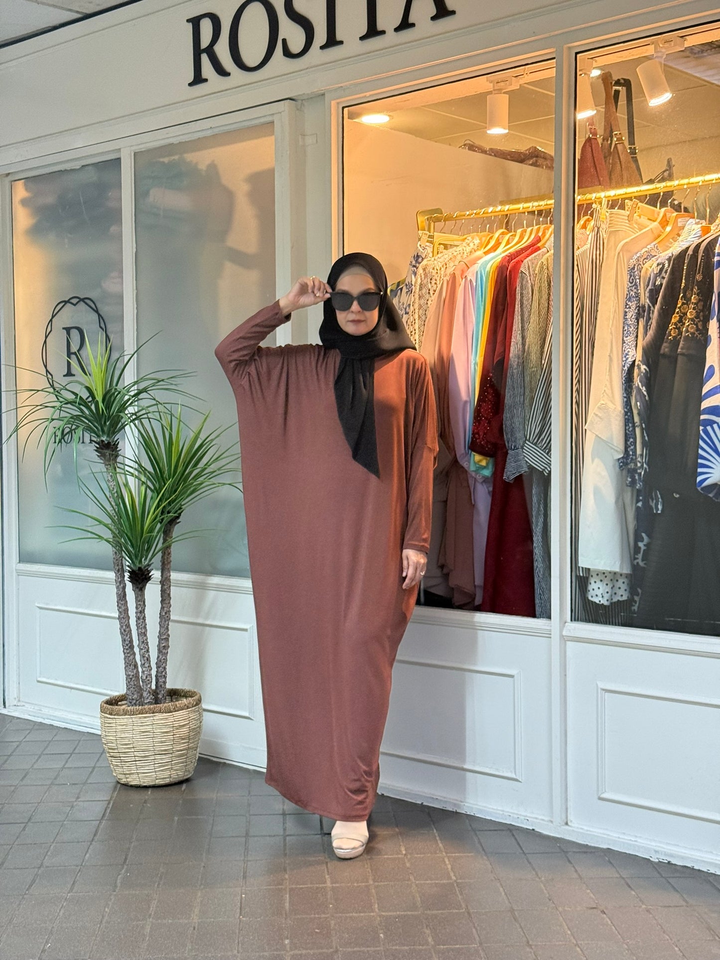Alina Batwing Dress in Choco (NEW!)