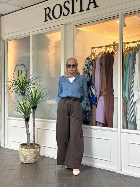 Suri Barrel Pants in Coffee (NEW!)