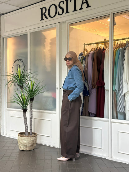Suri Barrel Pants in Coffee (NEW!)