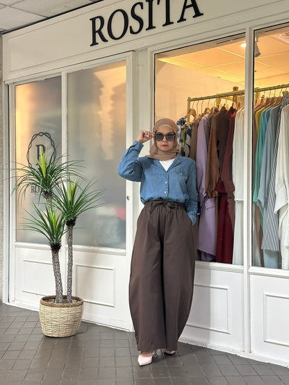 Suri Barrel Pants in Coffee (NEW!)
