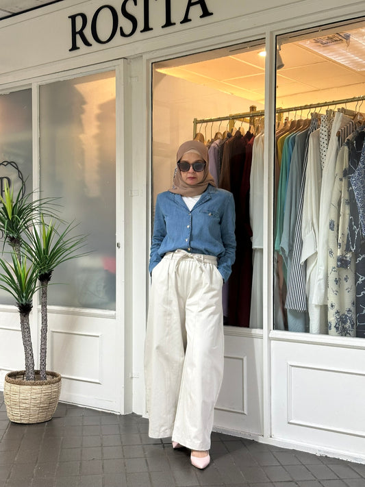 Suri Barrel Pants in Cream (NEW!)