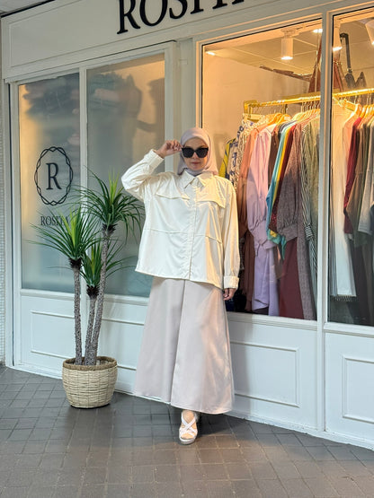 Neeja Blouse with Pocket in Cream (NEW!)