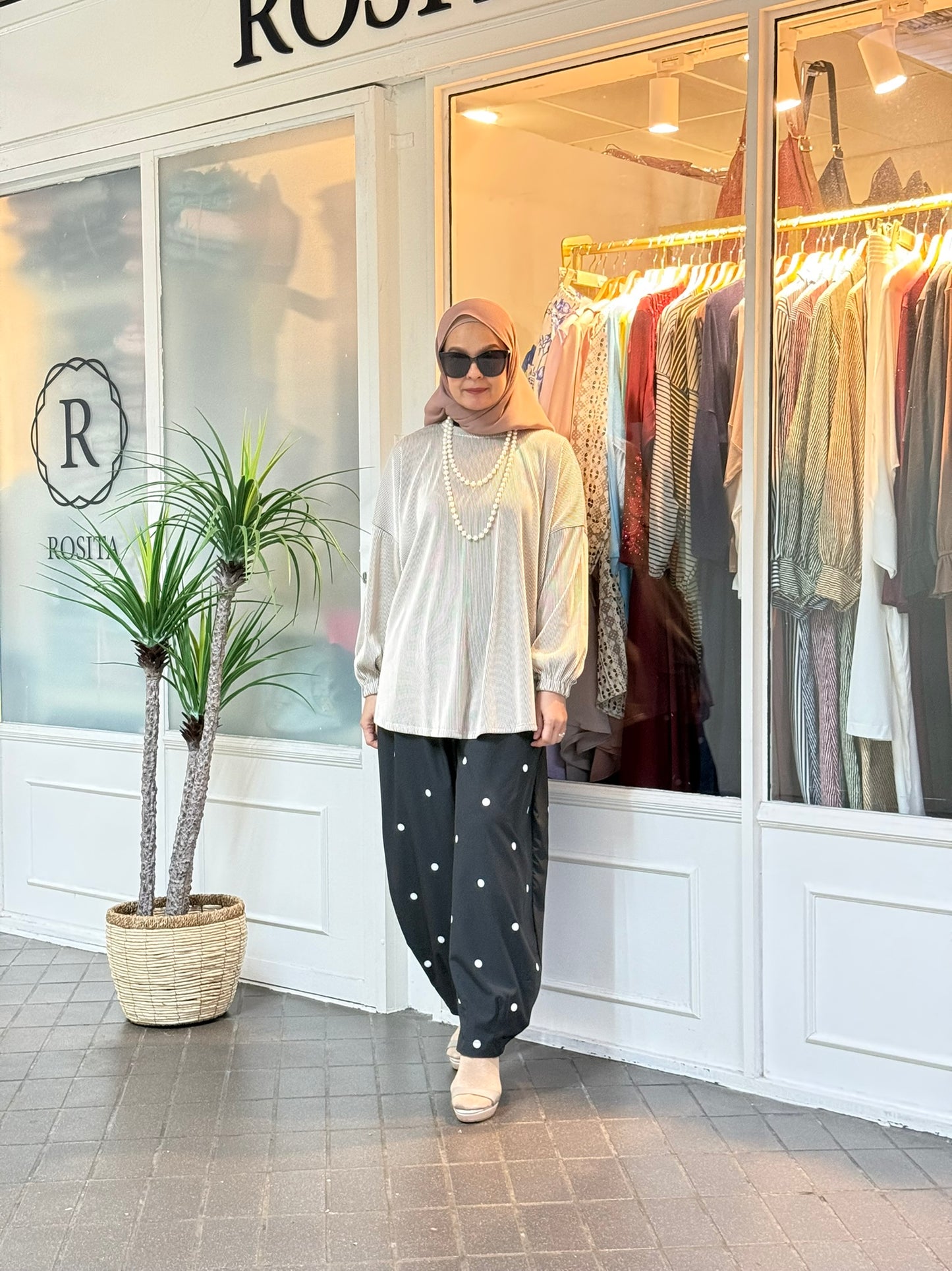 Yuki Pleated Top in Creme (NEW!)