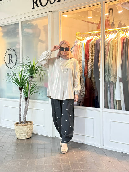 Yuki Pleated Top in Creme (NEW!)