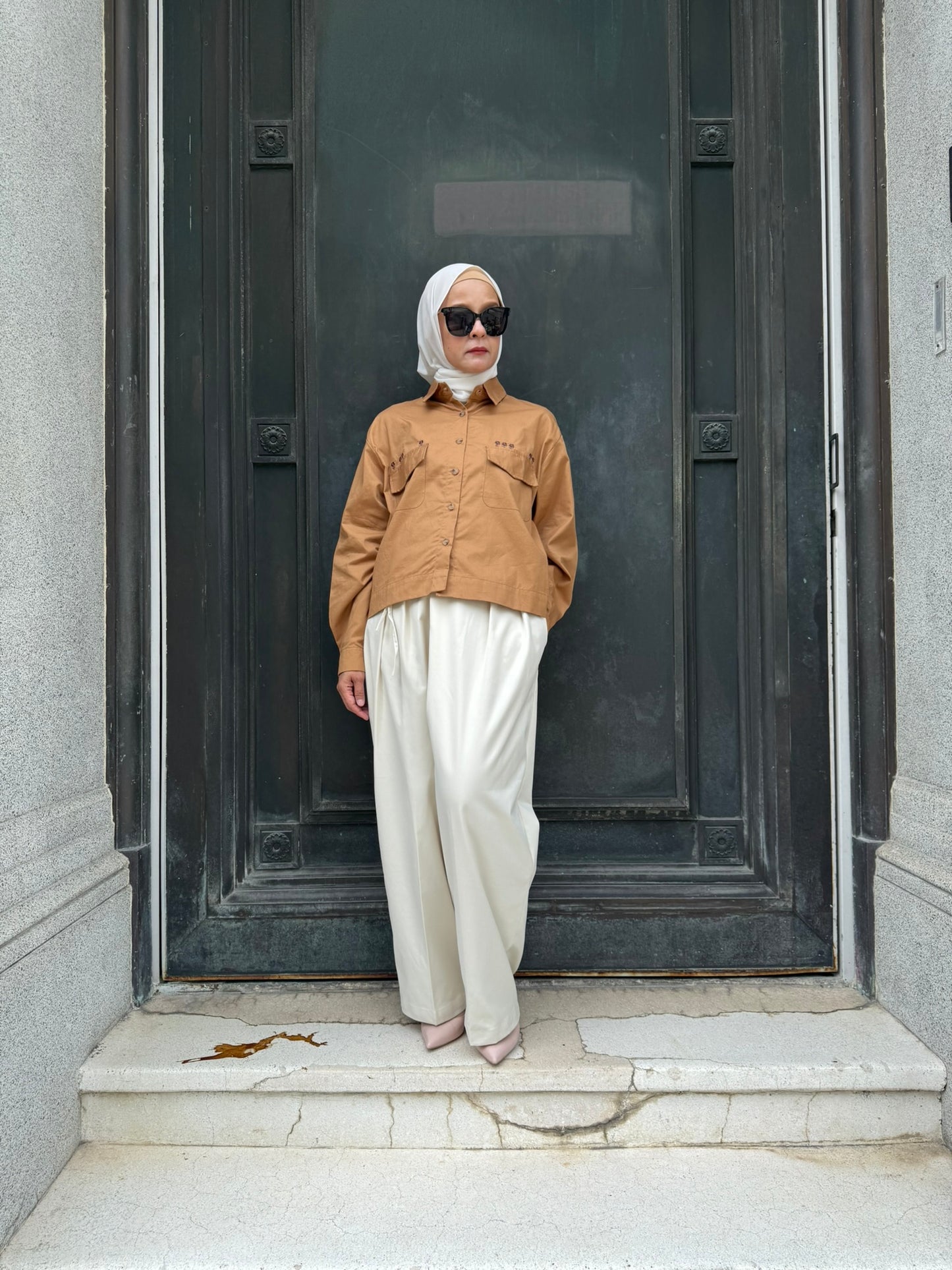 Reiss Baggy Pants in Creme (SALE!)