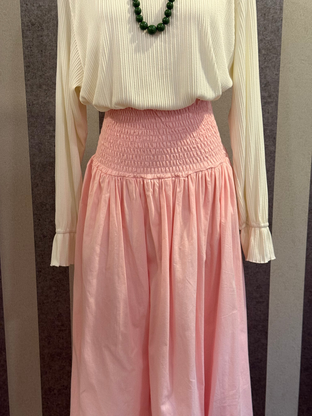 Kate Smocked Skirt in Peachy Pink (NEW!)