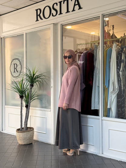 Sally A-Line Scuba Skirt in Dark Grey (NEW!)