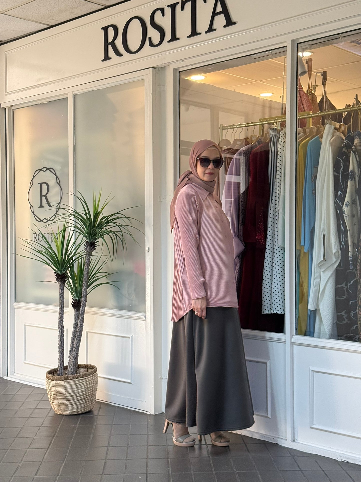 Sally A-Line Scuba Skirt in Dark Grey (NEW!)