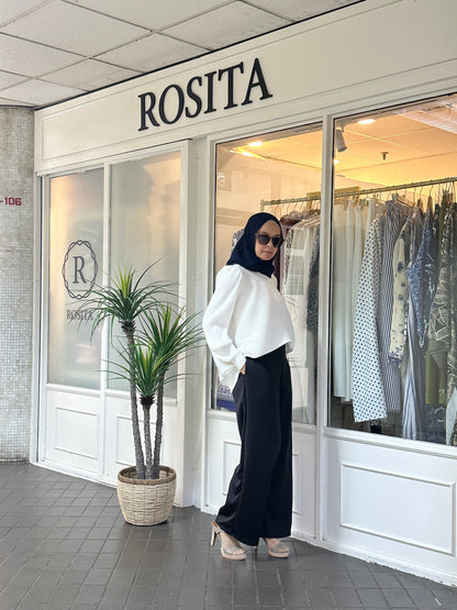 Adelle Stretchable Scuba Pants in Black (NEW!)