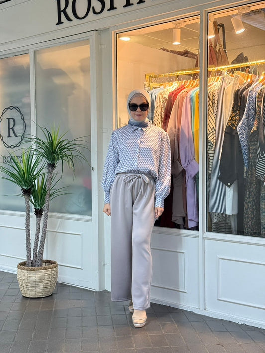 Ciara Drawstring Pants in Grey (NEW!)
