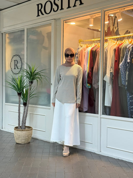 Yumi Striped Top in Grey (NEW!)