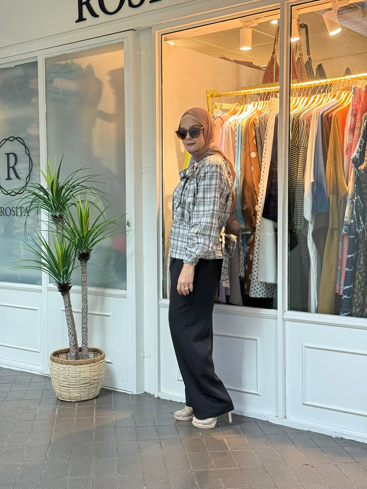 Hyojin Peplum Top in Grey (NEW!)