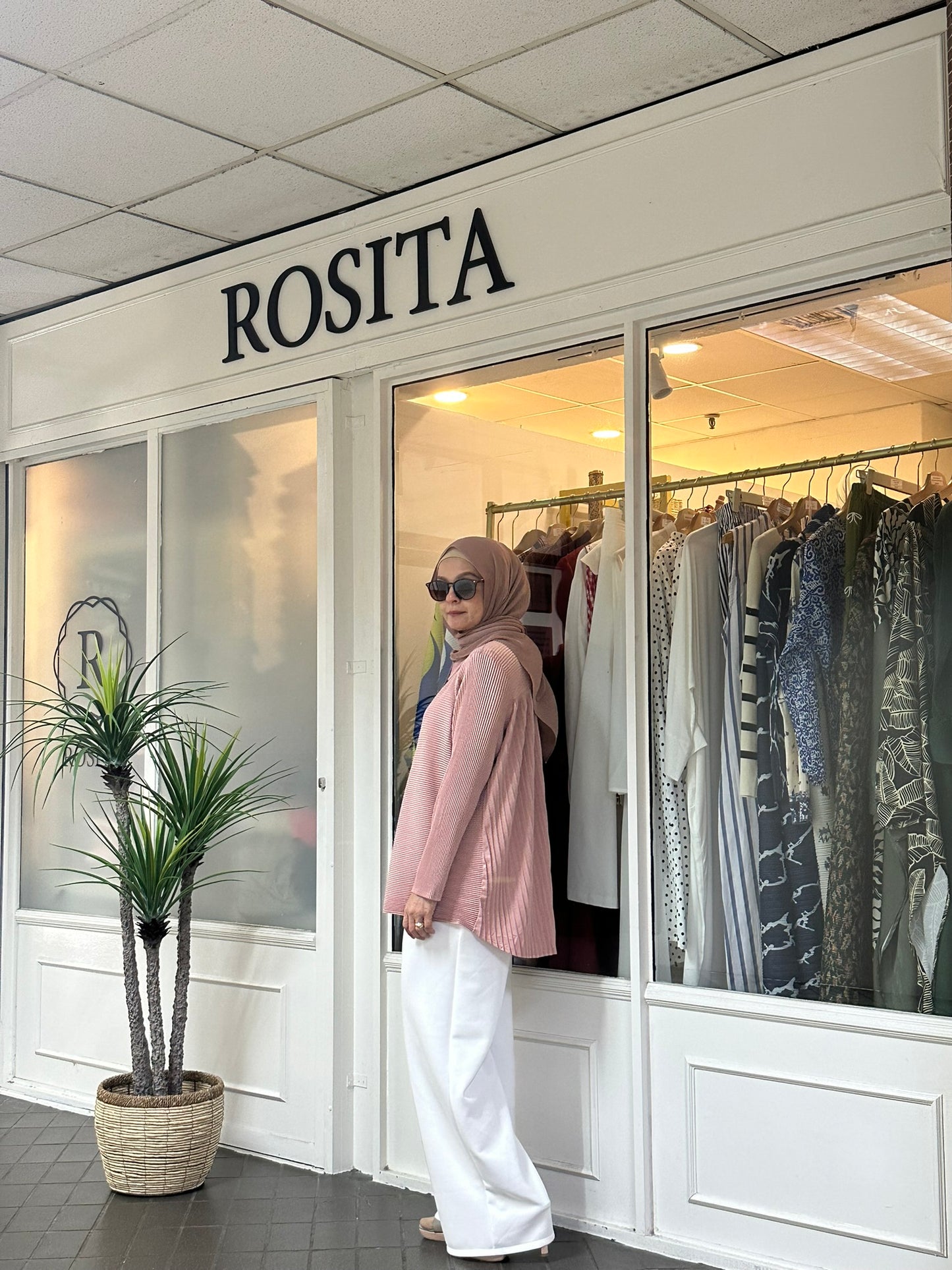 Veena Hi-Lo Pleated Top in Dusty Pink (NEW!)